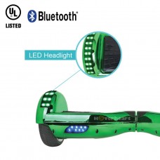 6.5'' Hoverboard Bluetooth Speaker LED STAR FLASHING WHEELS Scooter UL Listed Chrome Black   
